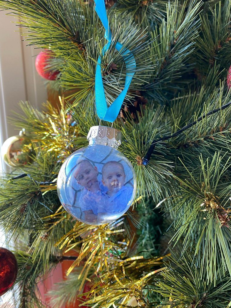 bola de navidad con foto