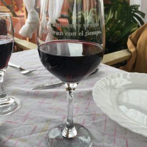 copa de vino grabada