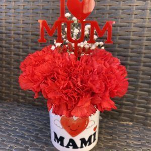 Taza floral día de la madre
