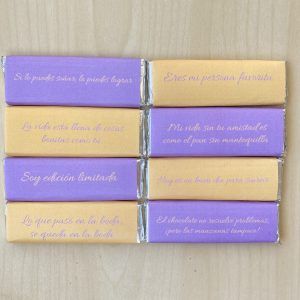 Chocolatinas con frases inspiradoras