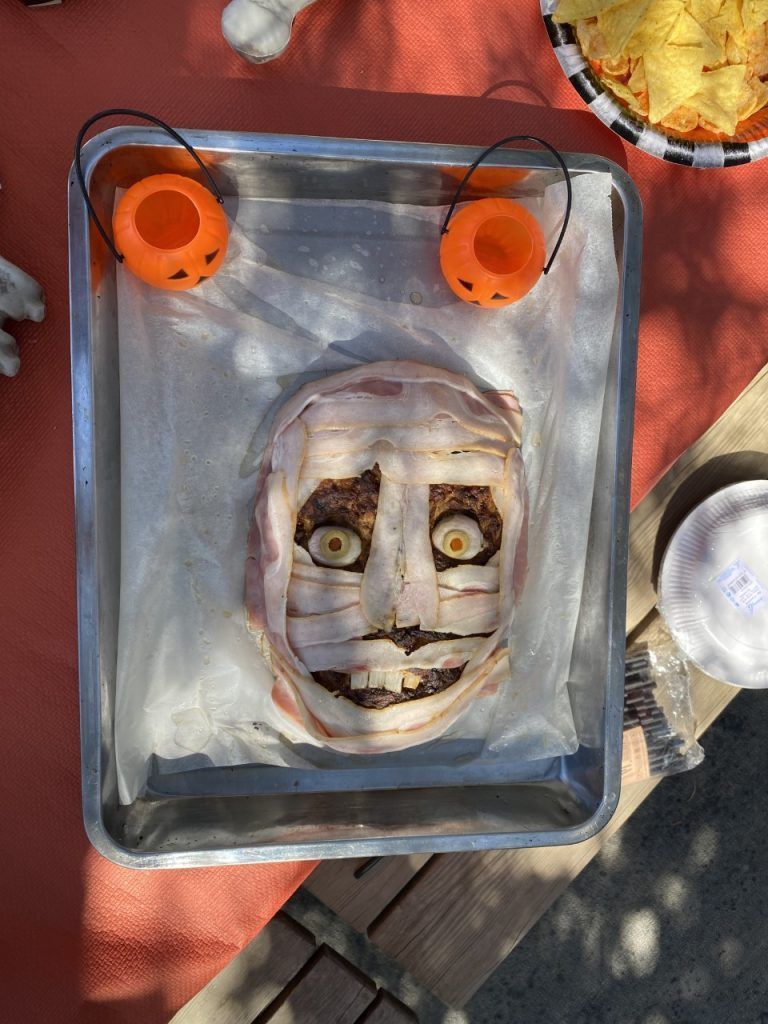 Cara de zombie carne picada