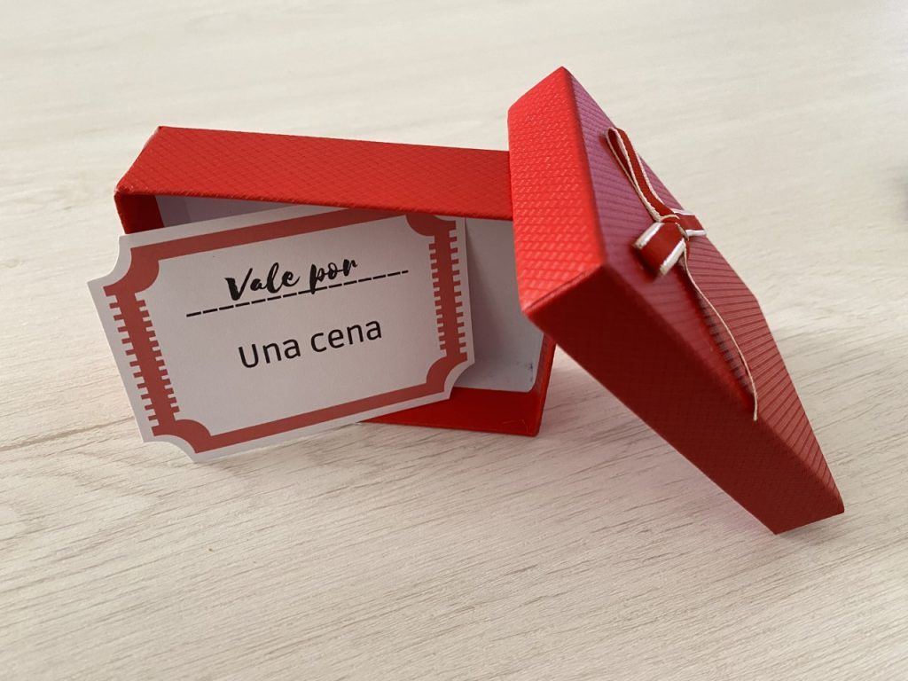 Caja de vales regalos San Valentín