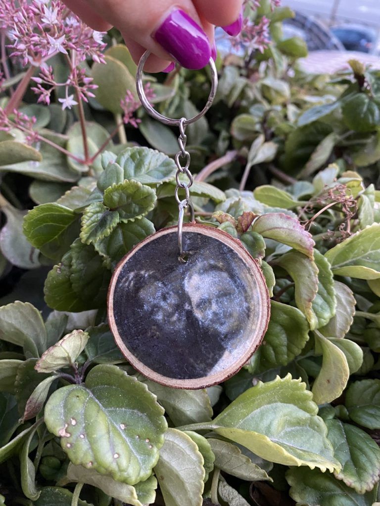 Llavero de madera con foto