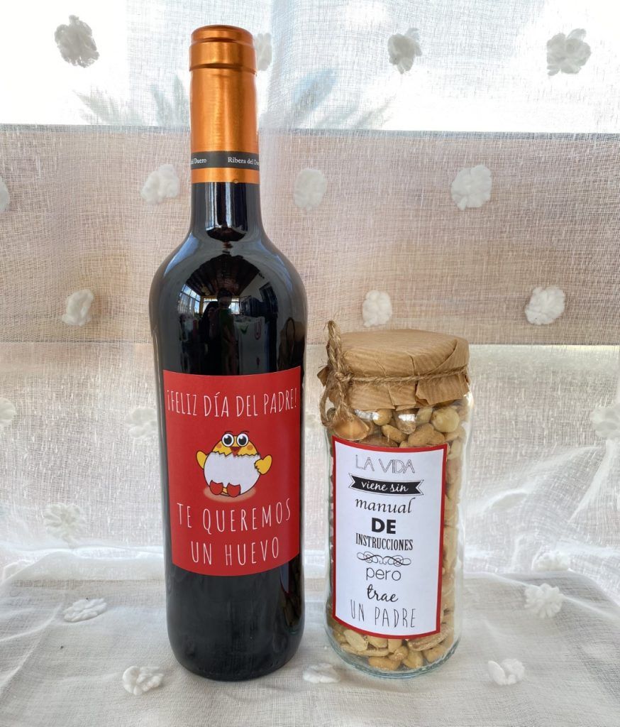 Vino y frutos secos dia del padre