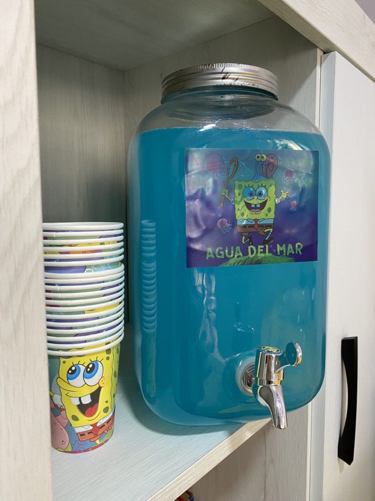 Refresco bob esponja cumpleaños