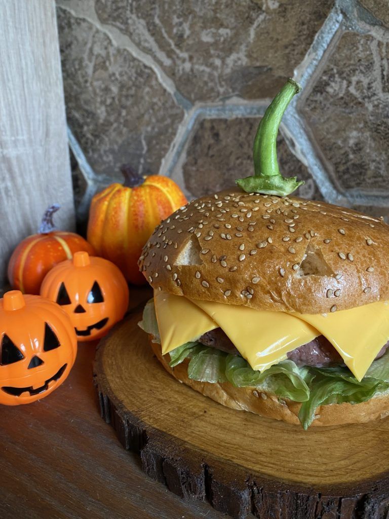 Hamburguesa decoración halloween