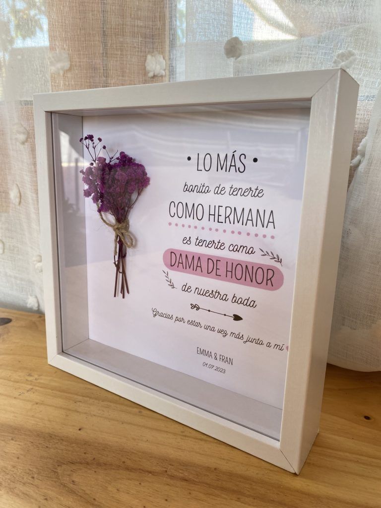 regalo dama de honor boda